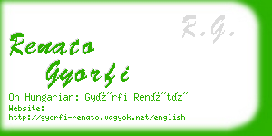 renato gyorfi business card